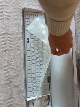 Tastiera e Mouse Wireless Link Bianco