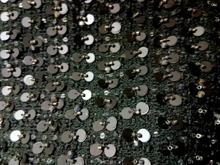 Vestido Zara lentejuelas negro talla L