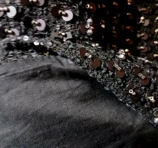 Vestido Zara lentejuelas negro talla L