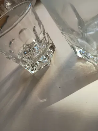 2 vasos anchos de cristal
