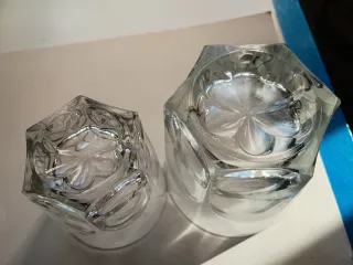 2 vasos anchos de cristal