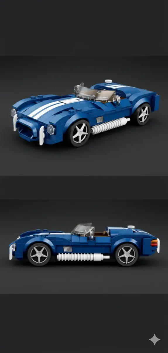 Kit Costruzioni Auto Sportiva Blu 312 Pezzi