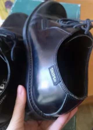 Zapatos SNIPE Clásicos Negros Cordones