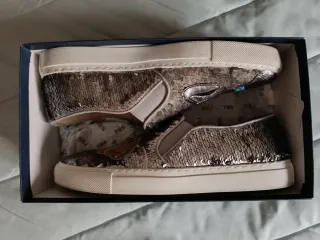 Zapatillas Ras Lentejuelas Perros Talla 39