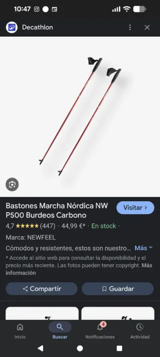 Bastones Marcha Nórdica NW Burdeos Carbono
