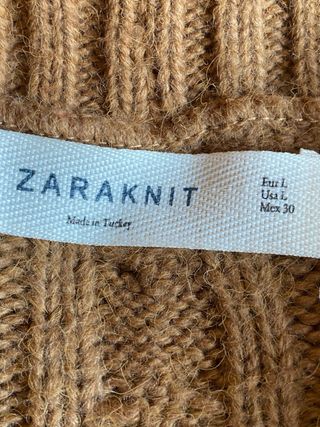 Cardigan Zara Terracota Punto Nailon Acrílico