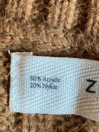 Cardigan Zara Terracota Punto Nailon Acrílico