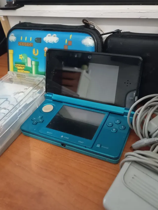 Nintendo 3DS Azul Funda Mario brain training