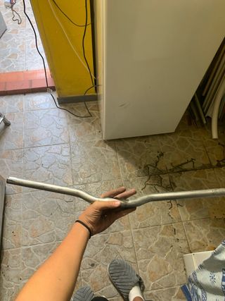 Manillar bici plateado para proyectos