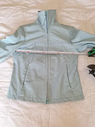 Cazadora de cuero azul vintage