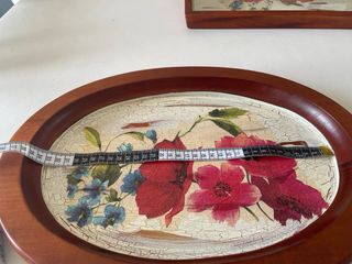 Vassoio ovale decorato con fiori