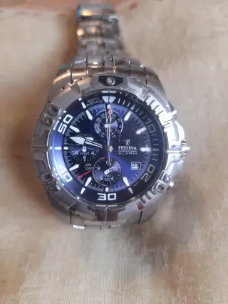 Reloj Festina Chrono Bike Azul y Plateado