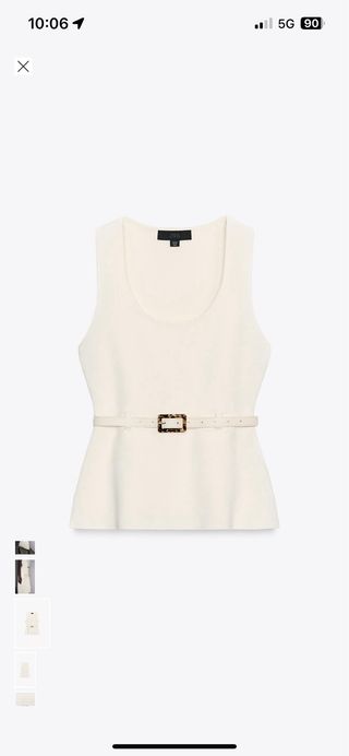 Conjunto Zara Beige/Blanco