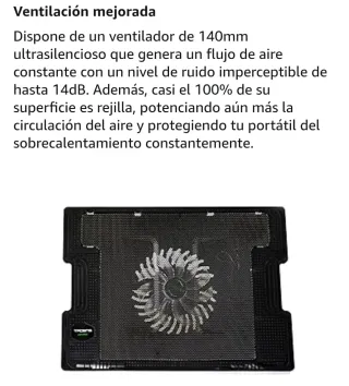 Base Refrigerante para portátil de 17 pulgadas