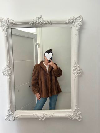 Abrigo de pelo marrón