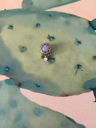 Charm Plata Corazón y Lila plata