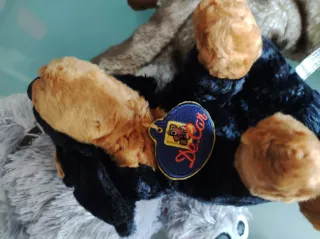 Set 5 peluche: orso, cane, pinguino, ecc.