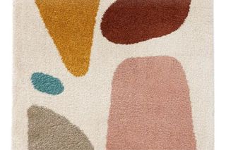 Tappeto Louise Crema/Rosa Pelo Lungo