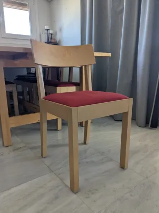 Mesa comedor extensible de madera