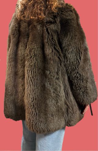 Pelliccia vintage marrone/grigia