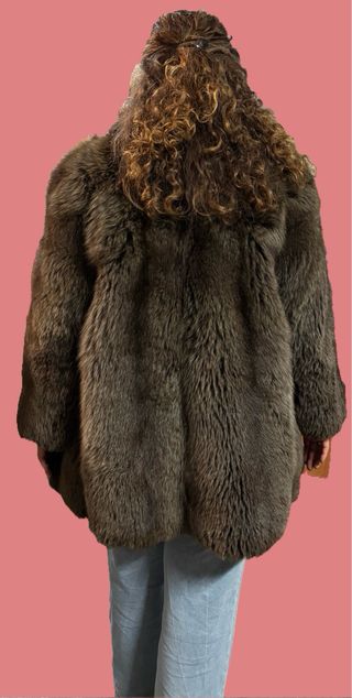 Pelliccia vintage marrone/grigia