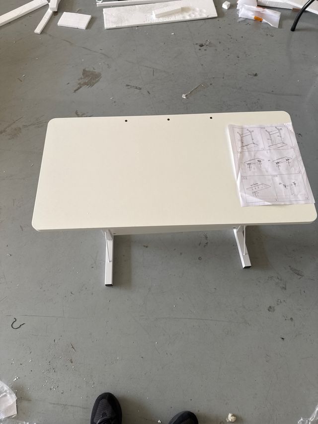 Escritorio blanco 40x80cm regulable