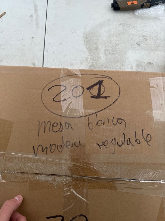 Escritorio blanco 40x80cm regulable