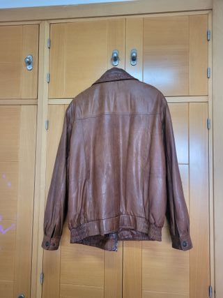 Chaqueta de cuero auténtico para hombre