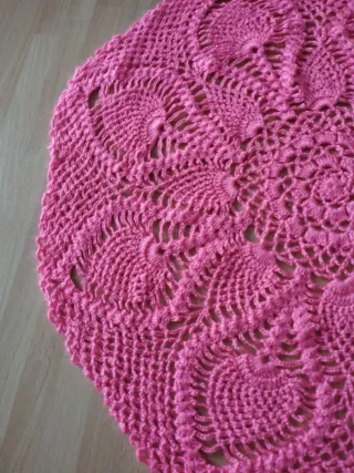 Centrotavola uncinetto rosa