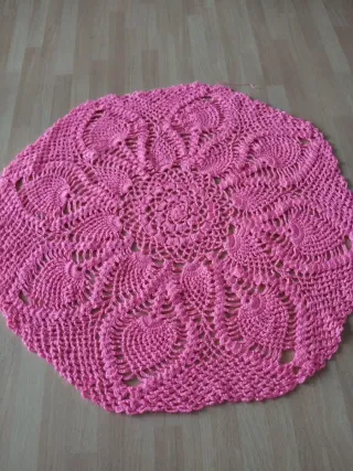 Centrotavola uncinetto rosa