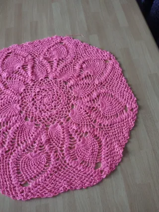 Centrotavola uncinetto rosa