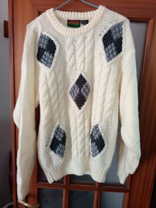 Jersey OAKTON Rombo Gris y Blanco