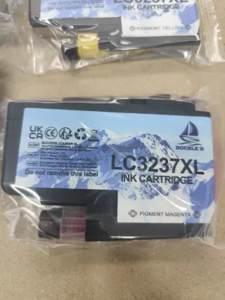 4 Cartuchos Tinta LC3237XL DOUBLE D