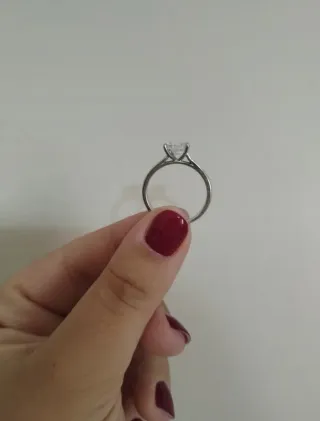 Anello solitario argento 925 zirconi