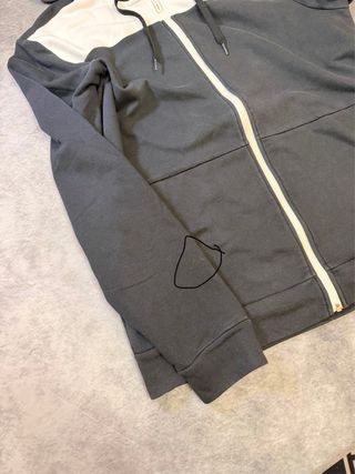 Chaqueta Adidas Gris y Blanca Talla L