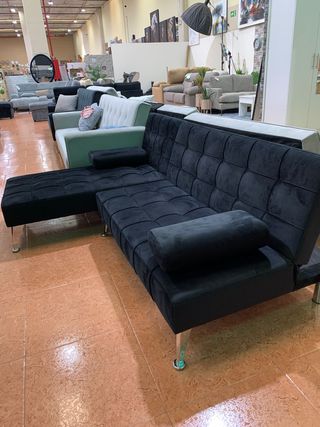 Sofá Cama Keren XS Negro Terciopelo