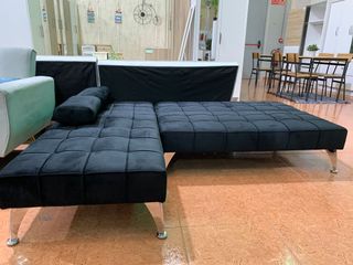 Sofá Cama Keren XS Negro Terciopelo