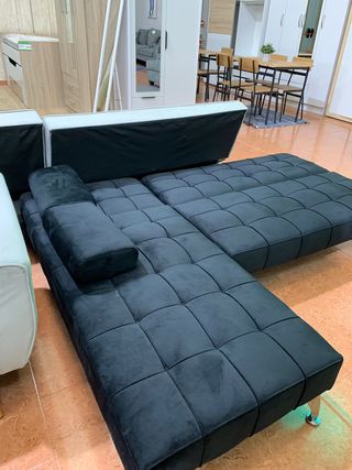 Sofá Cama Keren XS Negro Terciopelo