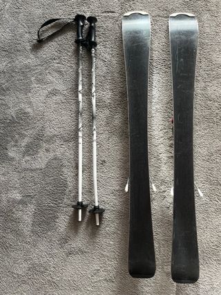 Esquís Rossignol 100cm + bastones 80cm