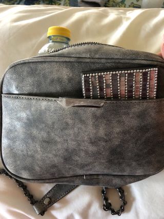 Bolso Misako Gris/Plata con Cadena