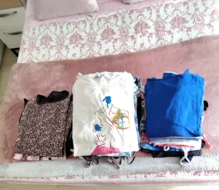 Camisetas, es un lote tal cual, estampadas y lisas