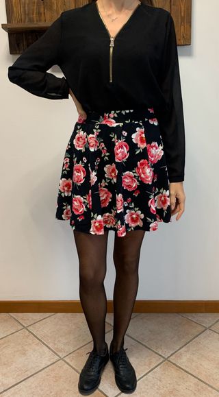 Gonna invernale floreale