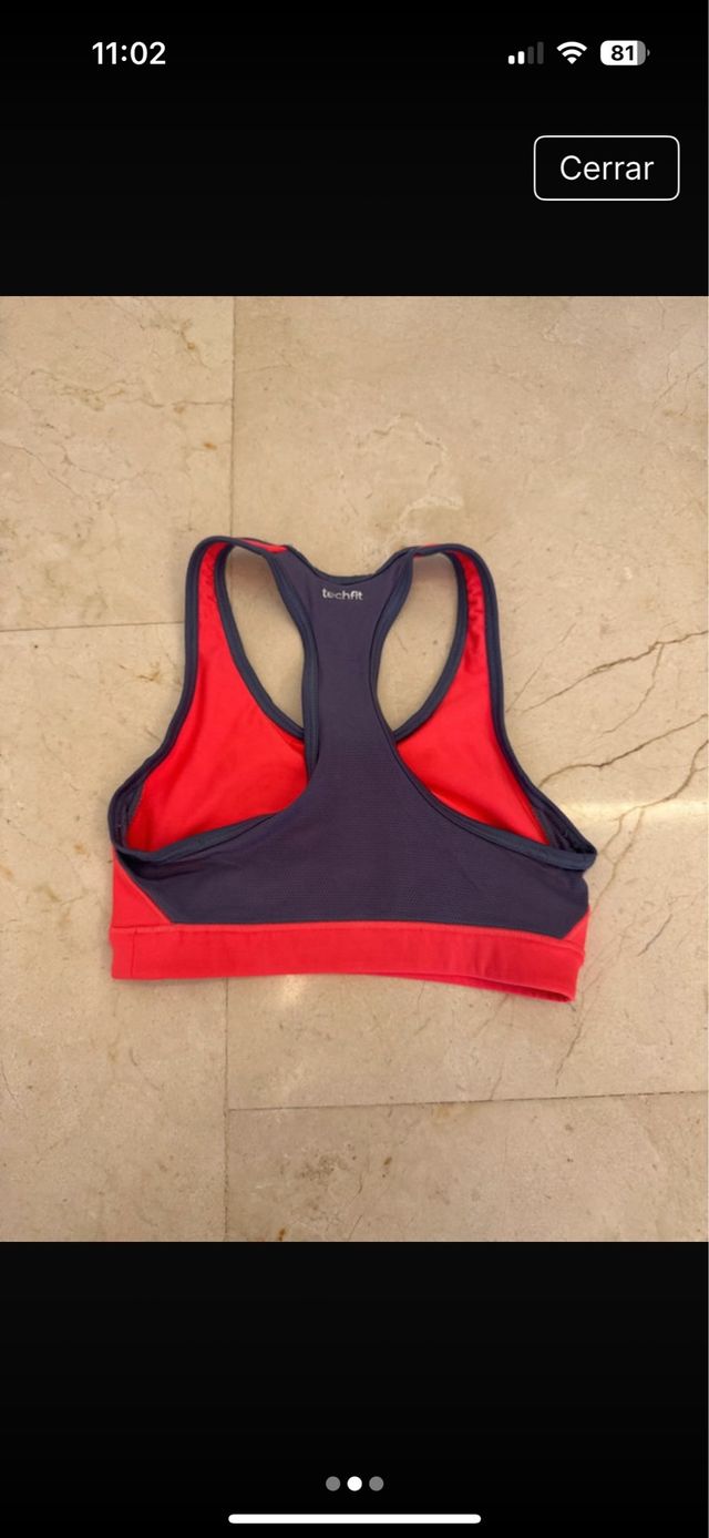 Sujetador deportivo Adidas naranja Talla 36