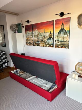 Divano letto 3 posti con contenitore