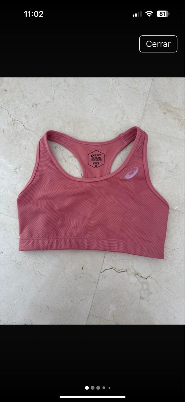 Sujetador deportivo ASICS rosa sin estrenar