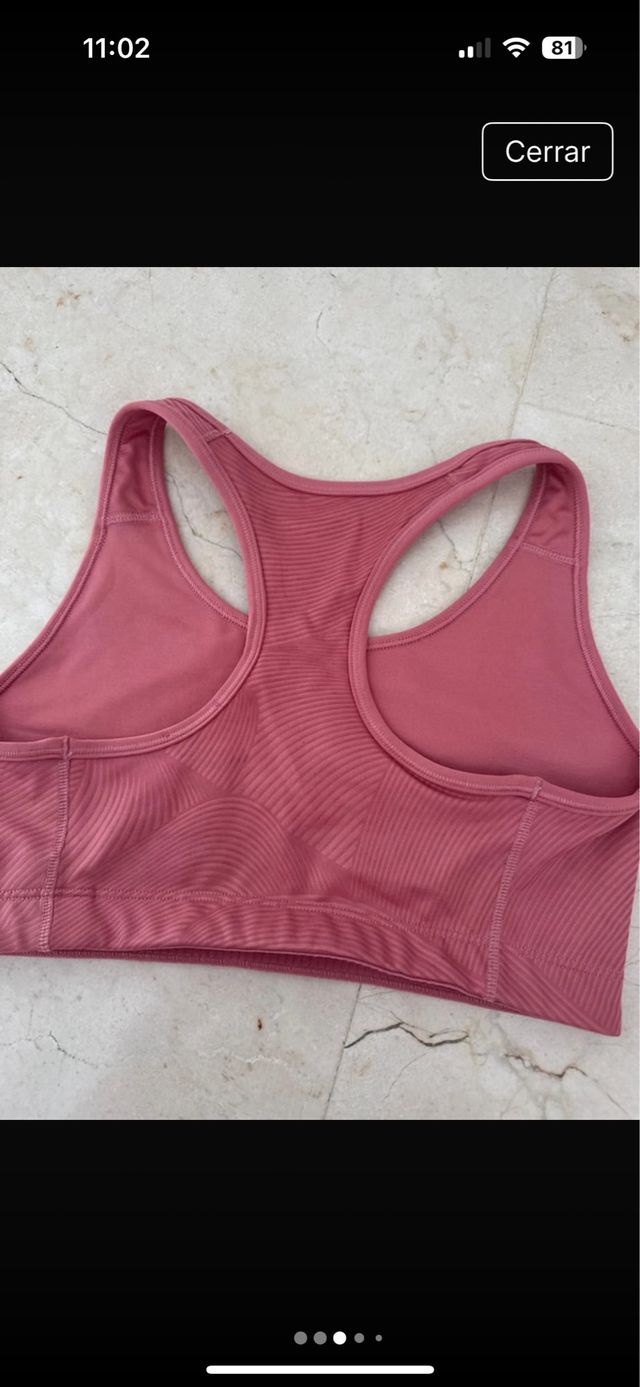 Sujetador deportivo ASICS rosa sin estrenar