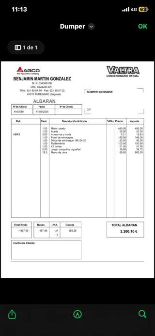 Dumper Multitor Naranja