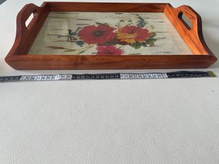 Vassoio Legno con Fiori