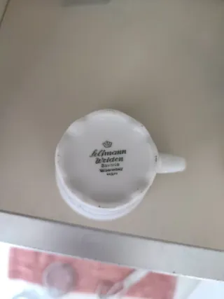 Juego de café alemán de porcelana azul