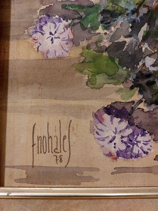 Cuadro antiguo del pintor F. Nohales de 1978